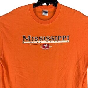 Mississippi Shirt Mens XL Gulf Coast Souvenir Casual Tee‎ Vintage 1990s